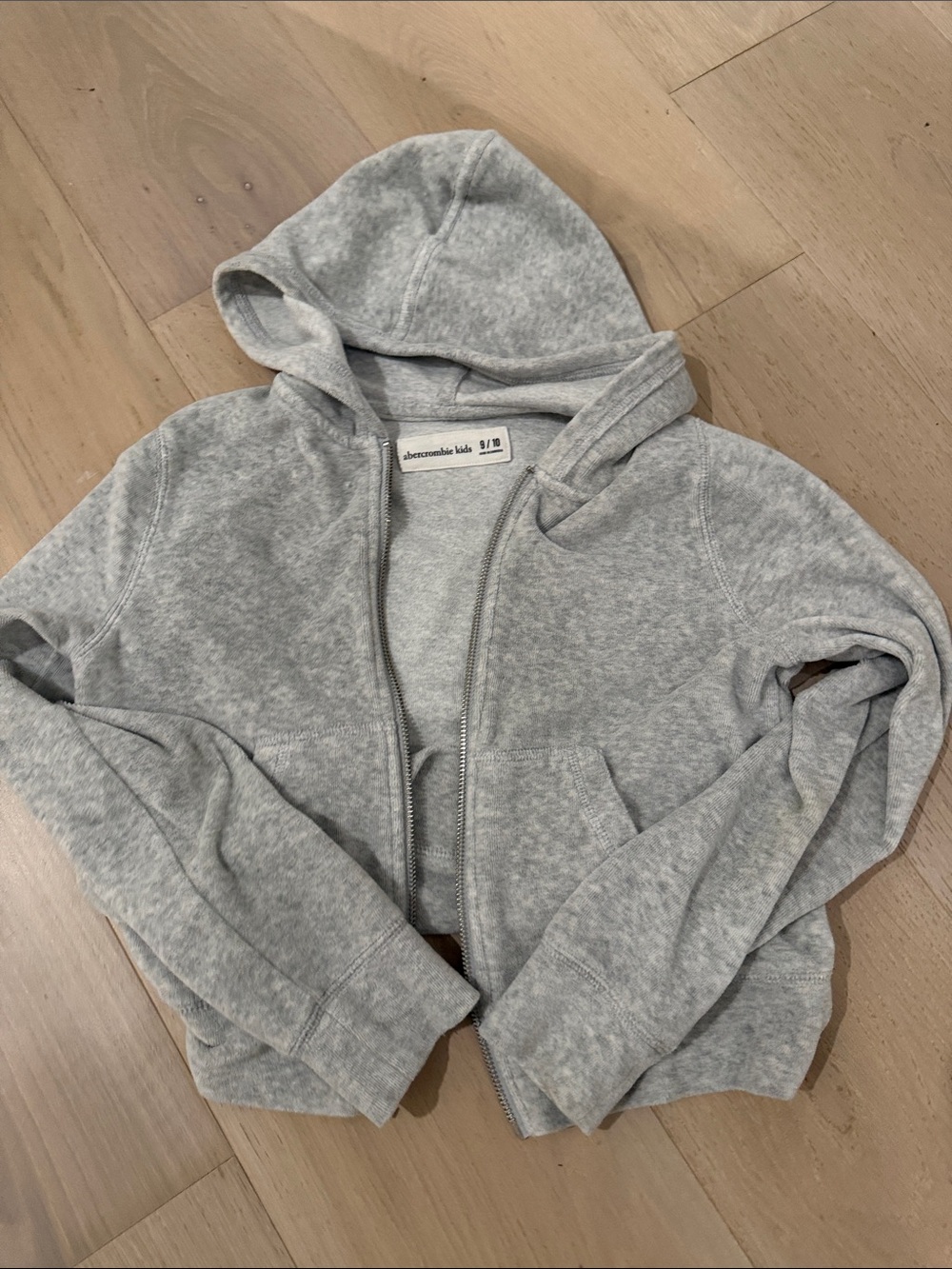 abercrombie kids Heather Gray Zip Hoodie Jacket